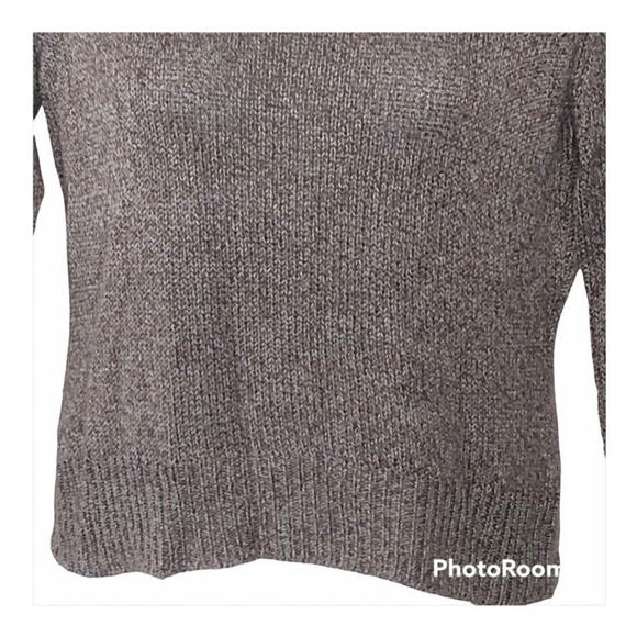 Corbin Collection 100% Silk Brown Blue Turtleneck Sweater Medium - Picture 7 of 16